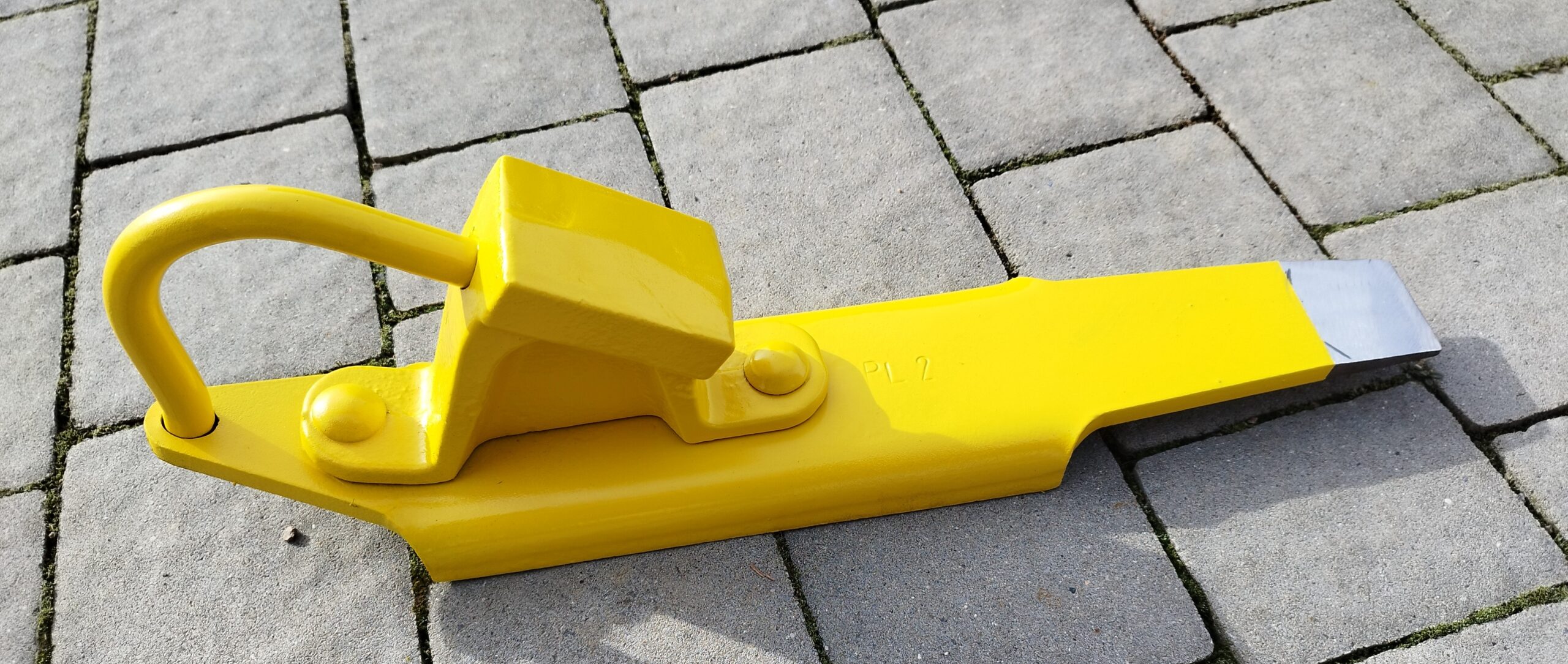 Płoza hamulcowa PL-2 żółta do szyn S49 i UIC60 Płóz kolejowy - obrazek 3